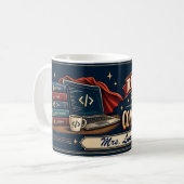 Computer Science Leraar Held Mug, Bedankje! Koffiemok (Voorkant links)