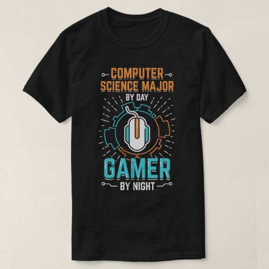 Computer Science Major Computer Scientist Gamer T-shirt (Design voorkant)