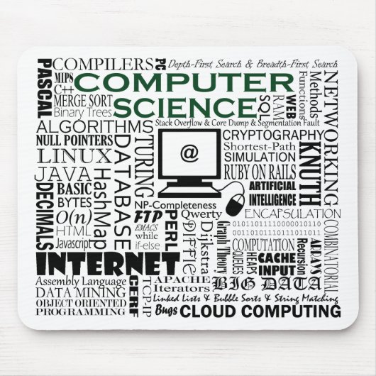 Computer Science Mousepad Muismat (Voorkant)