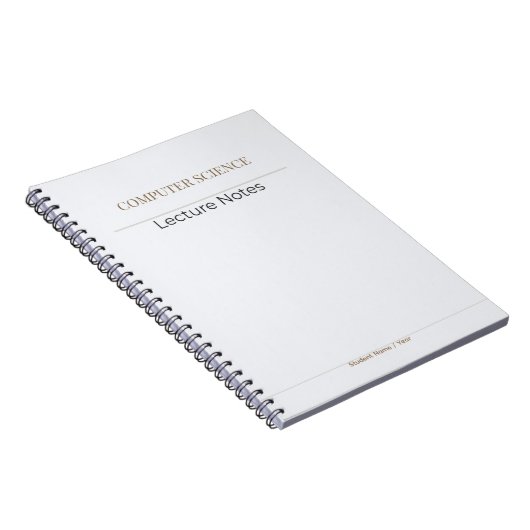 Computer Science Notebook – Minimal Academic Editi Notitieboek (Rechterzijde)