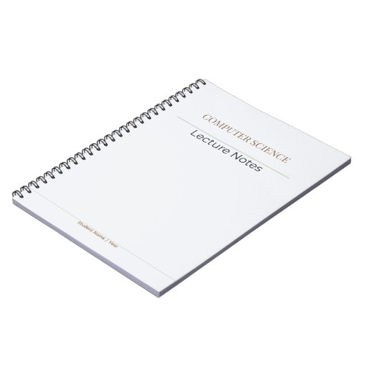 Computer Science Notebook – Minimal Academic Editi Notitieboek (Linkerzijde)