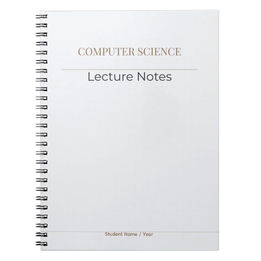 Computer Science Notebook – Minimal Academic Editi Notitieboek (Voorkant)