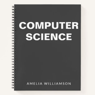 Computer Science Personalized School Black Graph Notitieboek