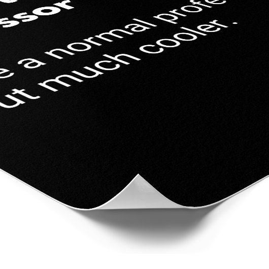 Computer Science Professor Grappige werkdefinitie Poster (Hoek)