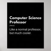 Computer Science Professor Grappige werkdefinitie Poster (Voorkant)