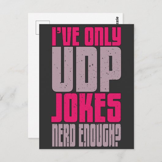 Computer Science Programmer udp Joke Briefkaart (Voorkant / Achterkant)
