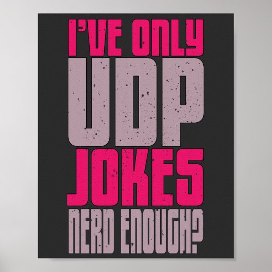 Computer Science Programmer udp Joke Poster (Voorkant)