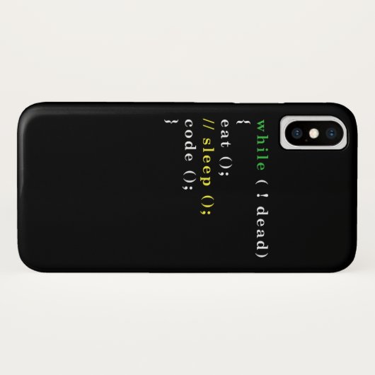 Computer Science Python Programmer Eat Code Slaap Case-Mate iPhone Case (Achterkant (horizontaal))