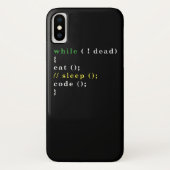 Computer Science Python Programmer Eat Code Slaap Case-Mate iPhone Case (Achterkant)