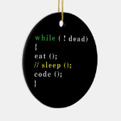 Computer Science Python Programmer Eat Code Slaap Keramisch Ornament (Rechts)