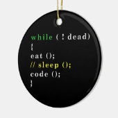 Computer Science Python Programmer Eat Code Slaap Keramisch Ornament (Links)