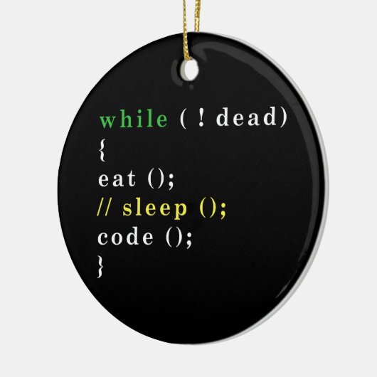 Computer Science Python Programmer Eat Code Slaap Keramisch Ornament (Links)