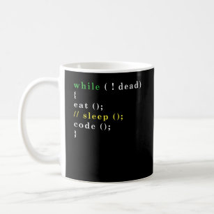 Computer Science Python Programmer Eat Code Slaap Koffiemok