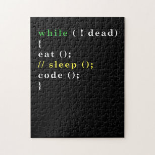 Computer Science Python Programmer Eat Code Slaap Legpuzzel