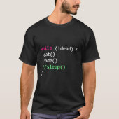 Computer Science Python Programmer Eat Code Slaap T-shirt (Voorkant)