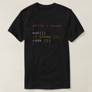 Computer Science Python Programmer Eat Code Slaap T-shirt
