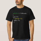 Computer Science Python Programmer Eat Code Slaap T-shirt (Voorkant)