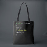 Computer Science Python Programmer Eat Code Slaap Tote Bag<br><div class="desc">Ken je iemand die van dit t-shirt zou houden? Koop het voor hen als cadeau. Perfect om bij hakkathons,  bij een baan van de softwareontwikkeling,  of bij een huis kantoor te worden gedragen.</div>