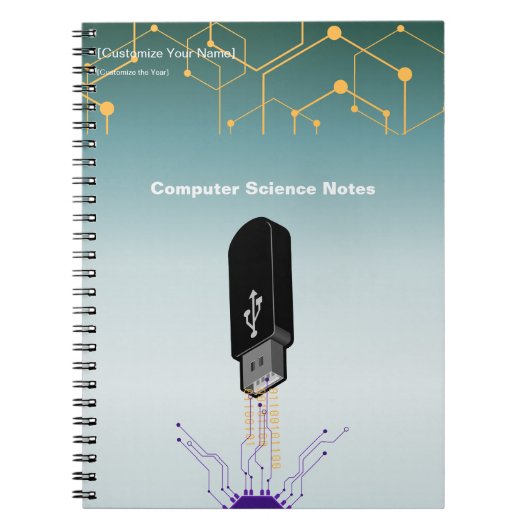 Computer Science Spiral Photo Notebook Notitieboek (Voorkant)
