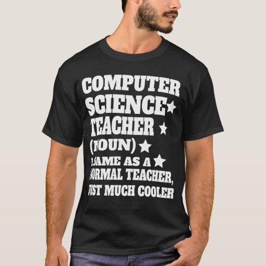 Computer Science Teacher Definition Back  T-Shirt (Voorkant)
