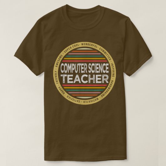 Computer Science Teacher Shirt Funny Profession Bi (Design voorkant)