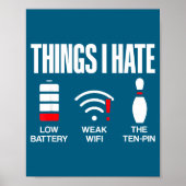 Computer Science Things I Hate Low Battery Weak Sc Poster (Voorkant)