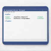 Computer Scientist Notitieblok Coder Format Progra Muismat (Voorkant)