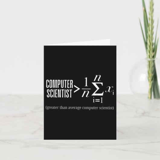Computer Scientist Wiskunde Programmeur Coder Soft Kaart (Voorkant)