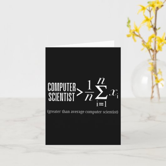 Computer Scientist Wiskunde Programmeur Coder Soft Kaart (Gele Bloem)
