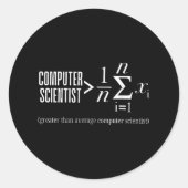Computer Scientist Wiskunde Programmeur Coder Soft Ronde Sticker (Voorkant)