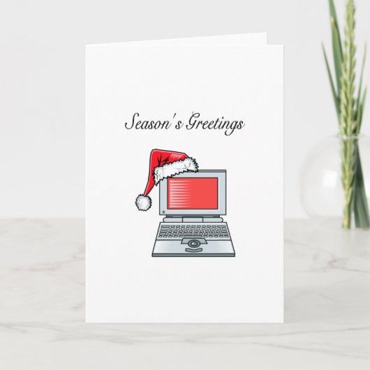 Computer Seasons Greetings Feestdagen Kaart (Voorkant)