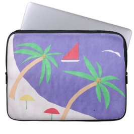 Computer Sleeve met Island Scene