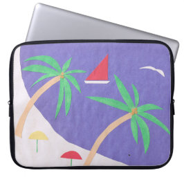 Computer Sleeve met Island Scene