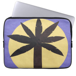 Computer Sleeve met Palm Tree Silhouette