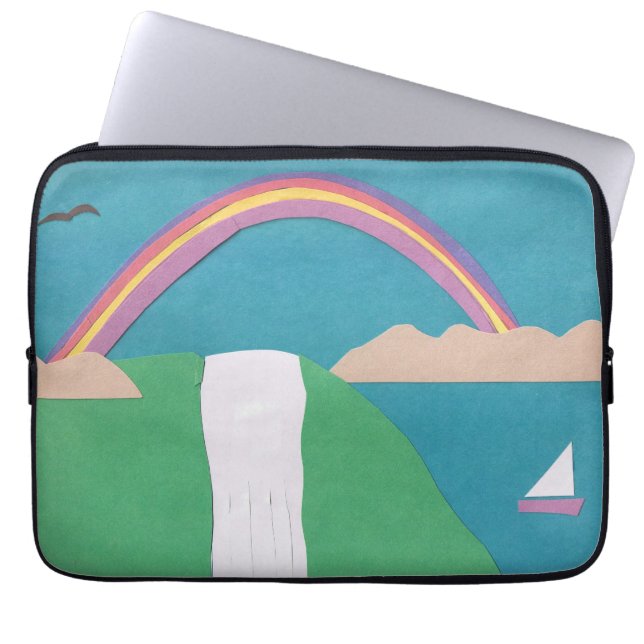 Computer Sleeve met watervalscène (Voorkant)