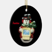 COMPUTER SNOWMAN COLLECTOR TEACHER XMAS KERAMISCH ORNAMENT (Rechts)