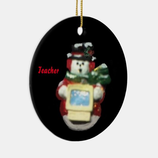 COMPUTER SNOWMAN COLLECTOR TEACHER XMAS KERAMISCH ORNAMENT (Rechts)