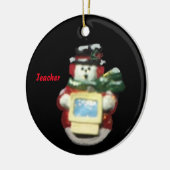 COMPUTER SNOWMAN COLLECTOR TEACHER XMAS KERAMISCH ORNAMENT (Links)