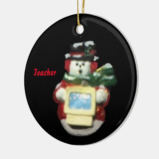 COMPUTER SNOWMAN COLLECTOR TEACHER XMAS KERAMISCH ORNAMENT (Links)