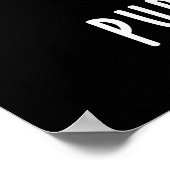 Computer Spint-grammer Funny Cat Pun Dark BG Poster (Hoek)