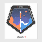 Computer sticker met Spica Mission Patch (Vel)