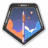 Computer sticker met Spica Mission Patch (Voorkant)
