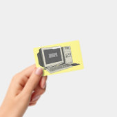 Computer striptekening illustratie badge (Handheld)