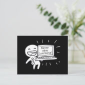 Computer Student houdt nooit op met leren Briefkaart (Staand voorkant)