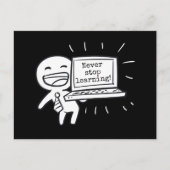 Computer Student houdt nooit op met leren Briefkaart (Voorkant)