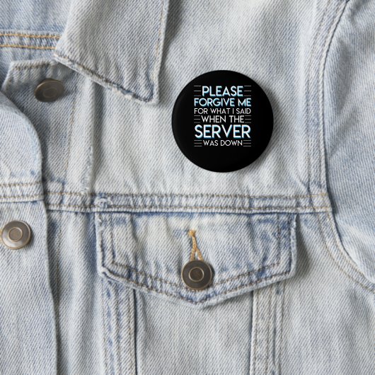 Computer System Admin Server Down forceren Ronde Button 5,7 Cm (In situ)