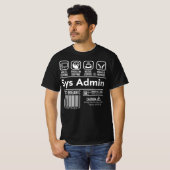 Computer System Administrator Unix Linux Sys Admin T-shirt (Voorkant volledig)