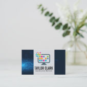 Computer Tech Digitale Logo | Elektronica Visitekaartje (Staand voorkant)