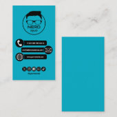 Computer Tech Guy Nerdy Business Card Visitekaartje (Voorkant / Achterkant)