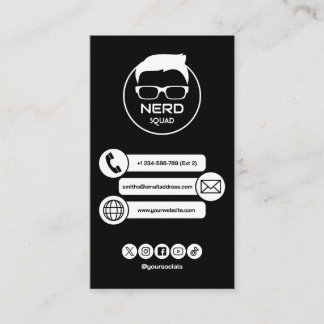 Computer Tech Guy Nerdy Visitekaartje